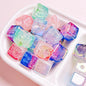 Plating Dual Color Gradient Crackle Square Acrylic Beads 16mm 10pcs 12
