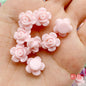 Japanese Camellia Acrylic Beads 12mm Pastel Colors 100pcs 10