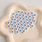 Christmas Theme Flat Acrylic Beads 5x10mm Santa Gift Printed 100pcs 4