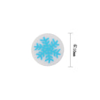 Flat Clay Beads 10mm Christmas Series Blue Snowflake 100pcs 2