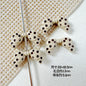 Dotted Bow Metal Beads 20mm Rhinestone Embedded Bow Metal Beads 26mm Painted 10pcs 12