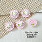 Disc Metal Beads 13mm Baking Painted Rabbit and Flower Alloy 10pcs 17