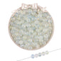Transparent Frosted Glass Beads 8mm Delicate Gold Flecks 50pcs 13