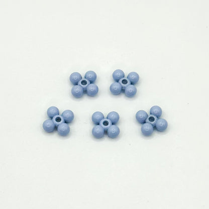 Four Leaf Clover Metal Beads 7.5mm Baking Painted Alloy Spacer 50pcs 15