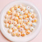 Glow Plating Round Acrylic Beads 16mm Bicolor Pastel 20pcs 9