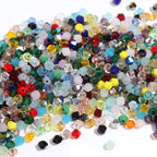 Seed Glass Beads 4mm Colored Transparent Faceted 200pcs 5