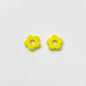 Lampwork Glass Beads Five Petal Flower 15mm Solid Color 10pcs 13