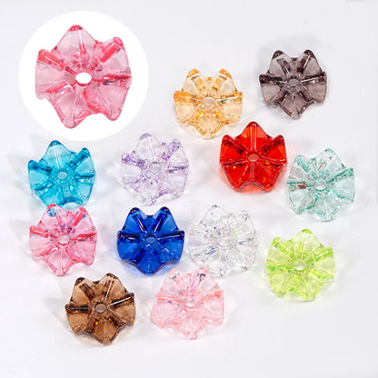 Acrylic Flower Spacer Beads 15mm Stackable 50pcs 4