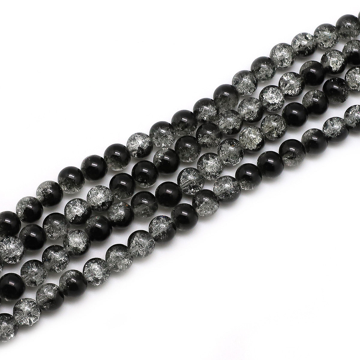 Crackle Round Glass Beads 8mm Colorful Mixed Colors 50pcs 3