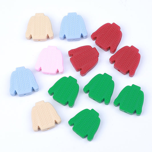 Silicone Focal Beads Sweater Cable Knit Pattern 20pcs 2