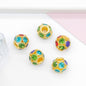 Metal Rhinestone Hollow Spacer Beads 8mm 50pcs 25