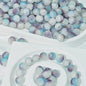 Frosted Round Glass Beads 10mm Matte Mixed Colors 50pcs 23