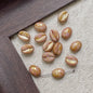 Vintage Czech Coffee Bean Lampwork Glass Beads 8x11mm 10pcs 16