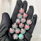 Luminous Lotus Resin Beads 16mm Round Clear Mixed Colors 20pcs 2