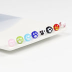 Lampwork Glass Beads Round 10mm Kitten Paws Pattern Glossy 50pcs 4
