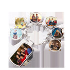 Metal Blank Sublimation Keychain Polished Silver Alloy Smooth Shape 5