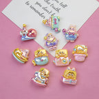 Spongebob Series Resin Beads Glossy Pastel Character Faces 20pcs