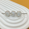 Glitter Resin Beads 16mm Round Glossy Multicolor Sparkle 30pcs 6