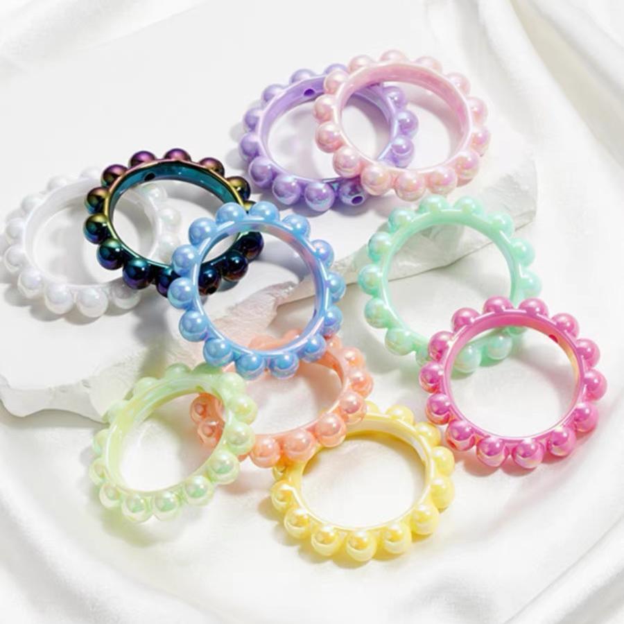 UV Scratch Resistant Balsam Pear Ring Bead Frame Acrylic 10pcs 5
