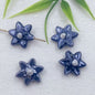 Camellia Ceramic Beads 17mm Glazed Multicolor Flower 10pcs 12