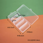 Clear Plastic Organizer Boxes Slim 5 Compartment 13cm 4pcs 2