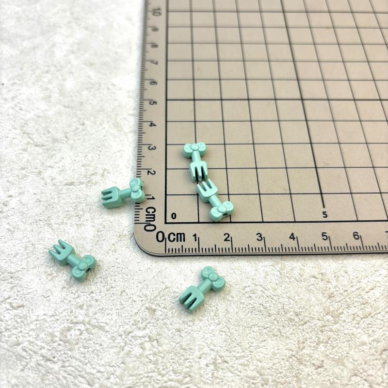 Fork Metal Beads 13mm Baking Painted Alloy 20pcs 3