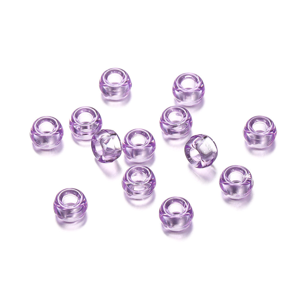 Clear Pony Beads 9mm Large Hole Translucent Plastic 300pcs 13