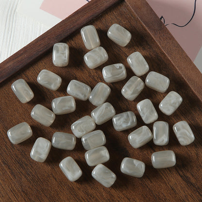 Color Blooming Rectangular Resin Beads 8mm 12mm Multicolor Swirl 10pcs 4