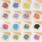 Painted Billiards Acrylic Beads 16mm Creative Colorful 100pcs 2
