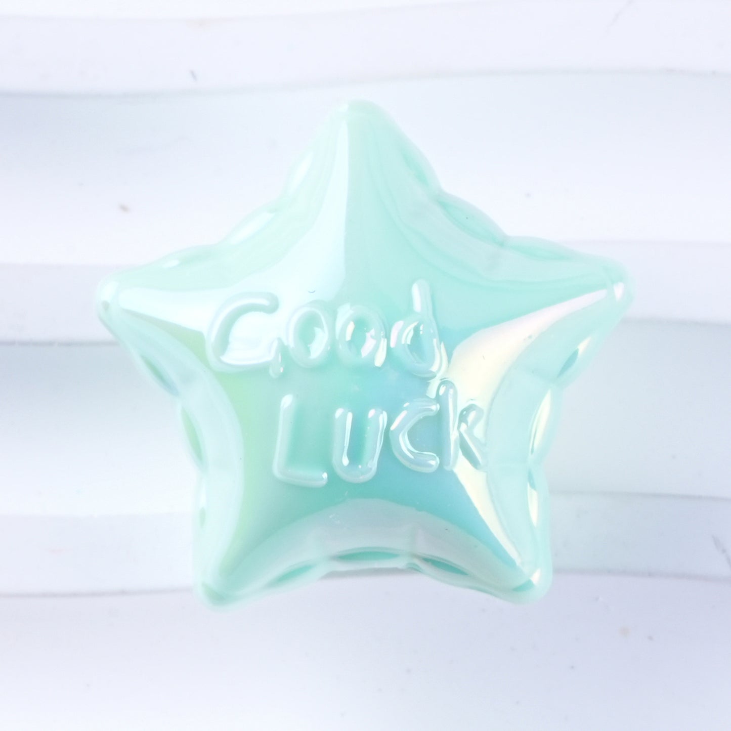 UV Plating Balloon Shaped Heart Star Acrylic Beads 25mm Glossy Pastel 50pcs 17