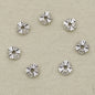 Alloy Flower Wavy Ring Spacer Beads 10mm 40pcs 3