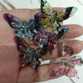 Transparent Swallowtail Acrylic Beads 25x45mm Colored Printing 100pcs