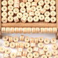 Cylindrical Ceramic Beads 6mm Glossy Rainbow Spacer 10pcs 17