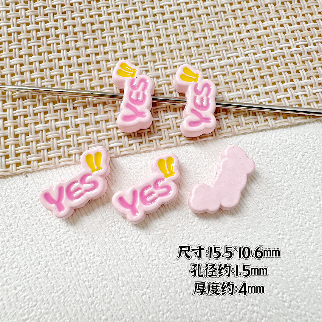 Baking Painted WOW&YES Metal Beads 13mm 15mm Colorful Alloy 20pcs 16