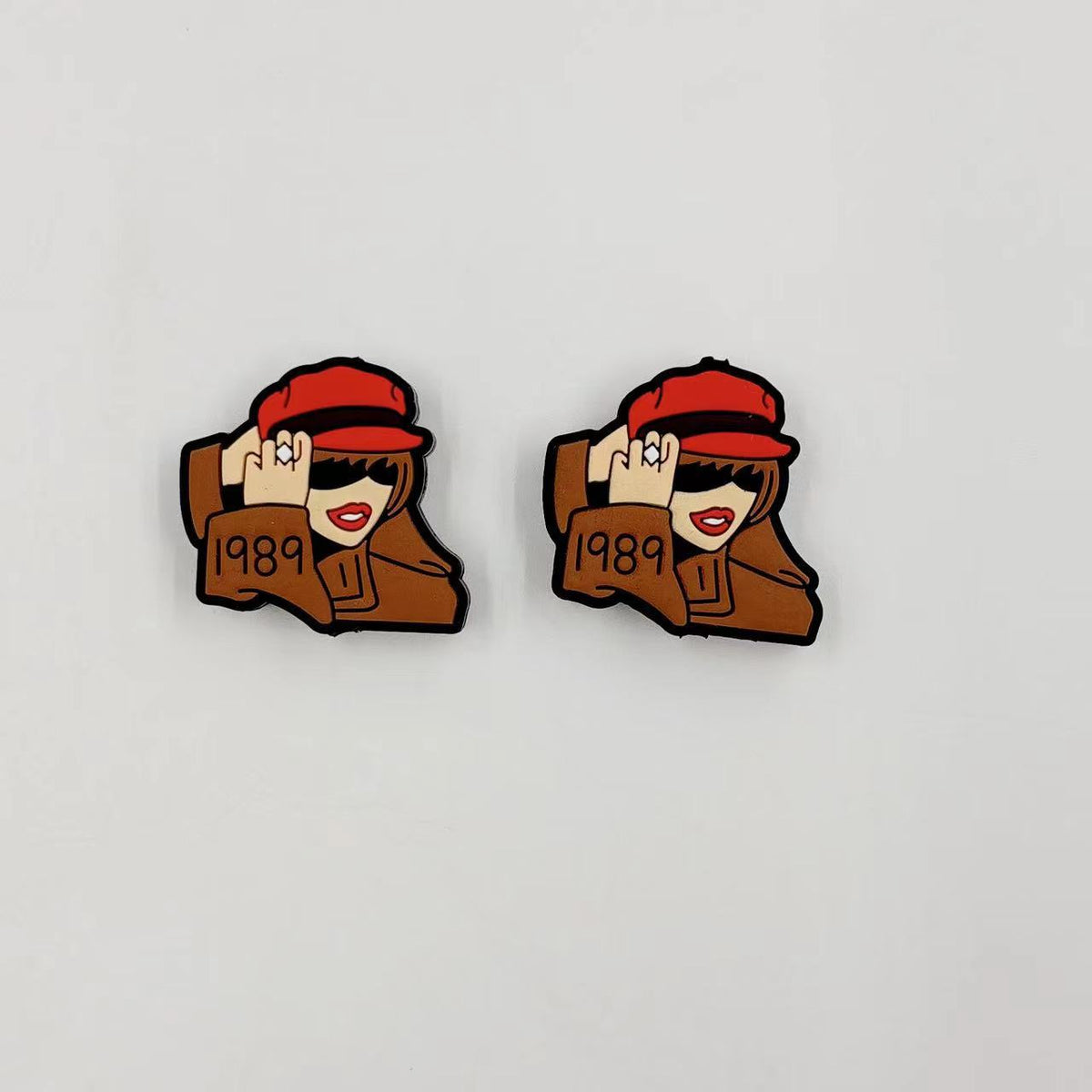 Silicone Focal Beads Taylor Swift Red Lips Vintage Hats 20pcs 7