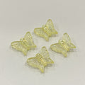 Transparent Butterfly Acrylic Beads 16mm UV Plating Summer 30pcs 6