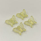 Transparent Butterfly Acrylic Beads 16mm UV Plating Summer 30pcs 6