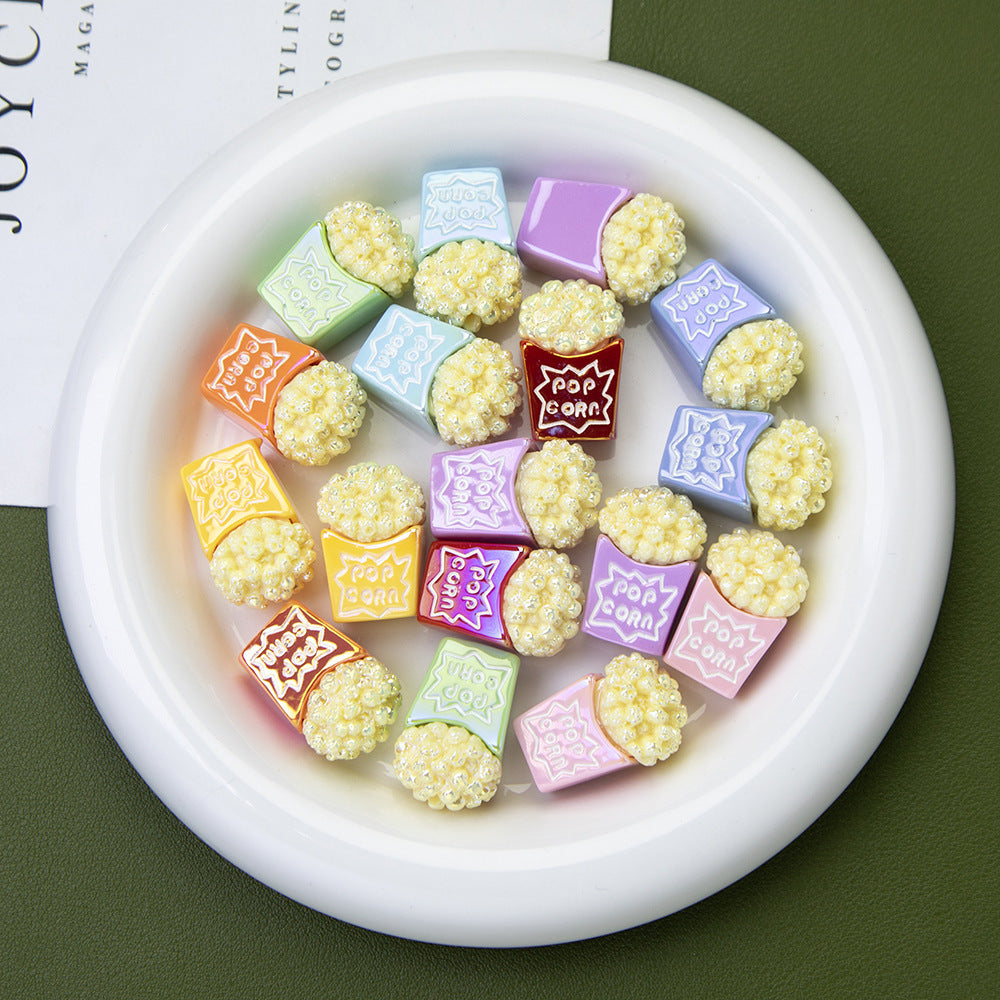 Popcorn Resin Beads 26mm Glossy Textured 10pcs 2