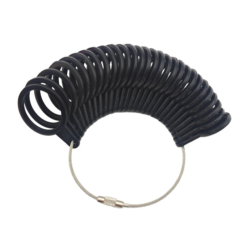 US Ring Sizer Measuring Tool Plastic Metal Fan Shaped 10cm 1pc 9