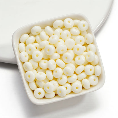 Acrylic Flat Spacer Beads 8mm Glossy Candy Color 100pcs 6