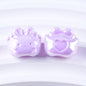 Plated Small Rabbit Acrylic Beads 17mm UV Iridescent Finish 50pcs 11