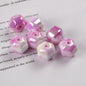 Plating Hexagonal Acrylic Beads 15.8mm Cloud Gradient Color 50pcs 9