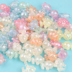 Plating Cartoon Glow In The Dark 29mm Acrylic Beads Little Girl 2pcs 4