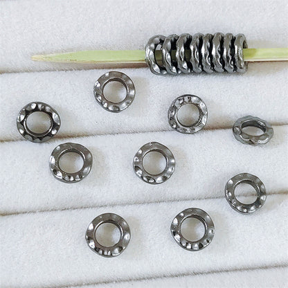Alloy Irregular Ring Spacer Beads 6mm 8mm 10mm Tibetan Style 100pcs 8