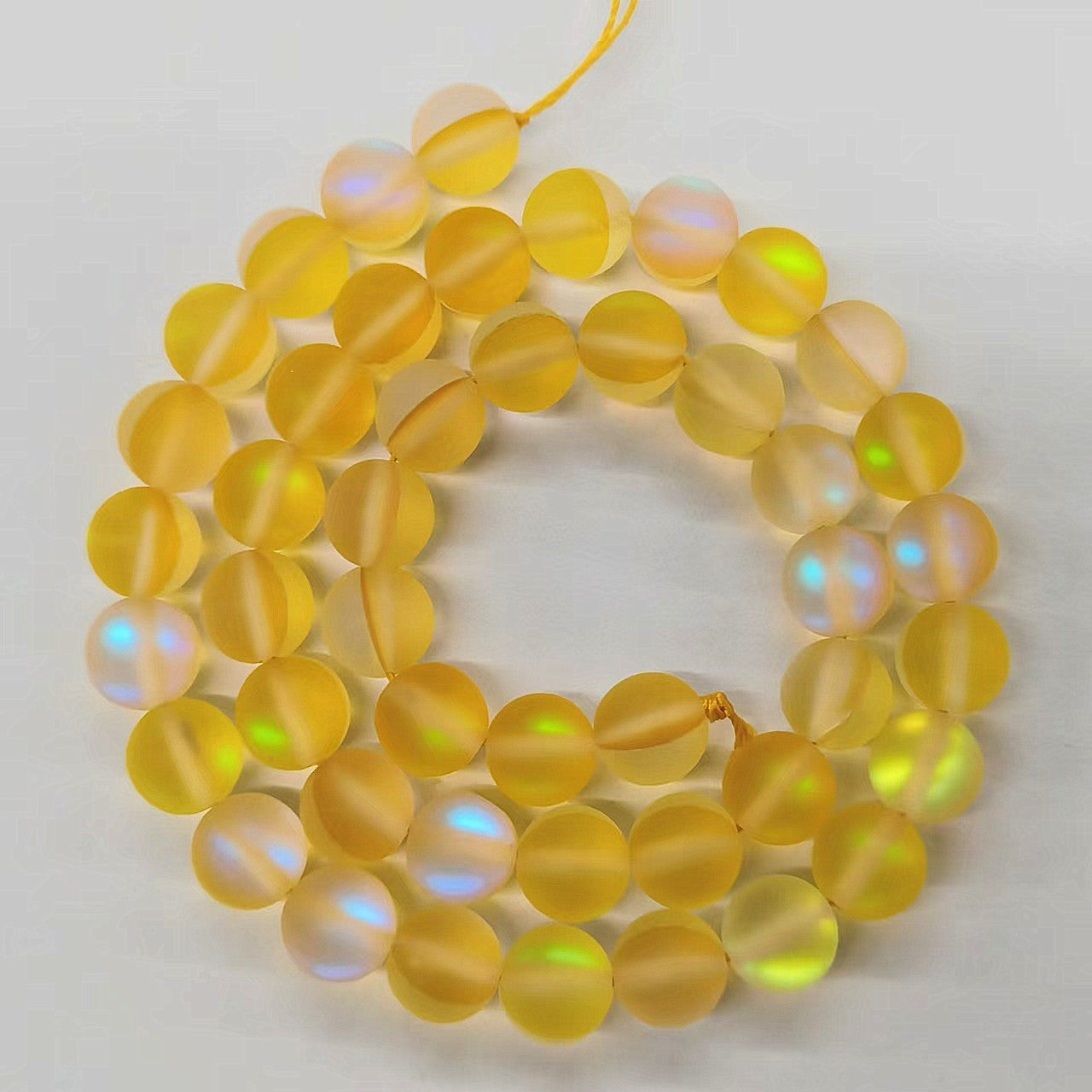 Matte Colorful Iridescent Mermaid Glass Beads 6mm 62pcs 19