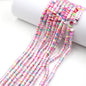 Pearly Lustre Flat Disc Clay Beads 6mm Colorful Pastel 10strands 7