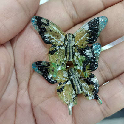 Transparent Swallowtail Acrylic Beads 25x45mm Colored Printing 100pcs 10