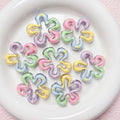 Hand Painted Flower Acrylic Beads 34mm Pastel Wave Dot 5pcs 2