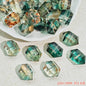 Gradient Faceted Hexagonal Prisms Glass Beads 20mm 25pcs 12