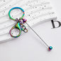 Beadable Keychain Metal Slender Shaft Polished Ball Lobster Clasp 10